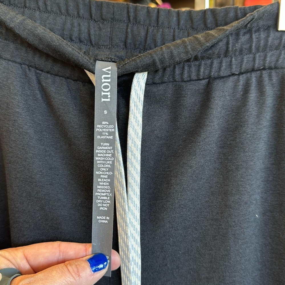 Vuori | Halo Essential Wide Leg Pants DreamKnit High Rise Black Heather Size s